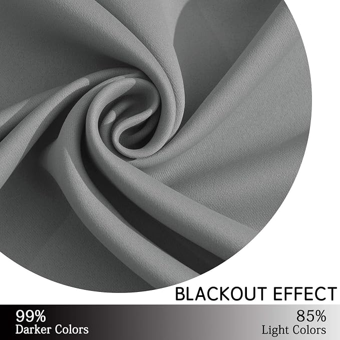 Yakamok Room Darkening Grommet Window Drapes Thermal Insulated Light Blocking - Image 6