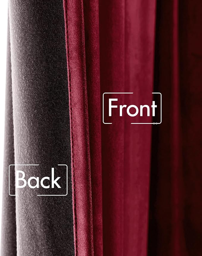 MIULEE Velvet Curtains 96 inches 2 Panels - Image 6