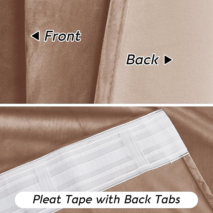RYB HOME Blush Velvet Curtains - Image 5