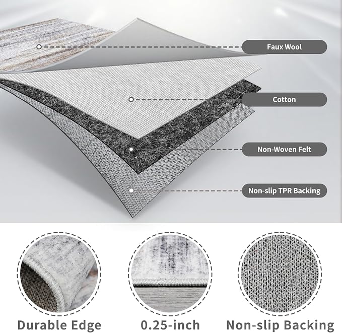 3x10 Washable Runner Rug for Family: Easy-to-Clean Runners for Hallway Entryway - Image 7