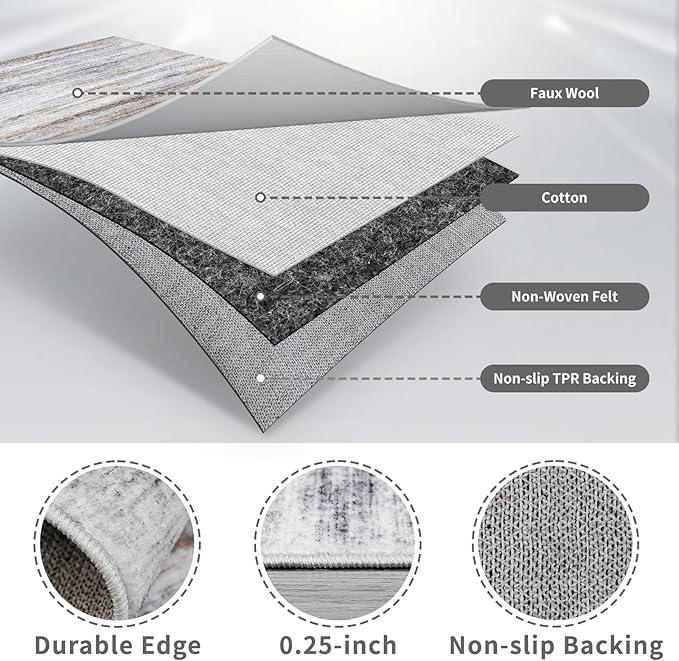 3x15 Washable Runner Rug for Hallway: Long Runners for Entryway Living Room - Image 6