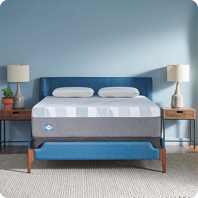 Sealy Dreamlife 14” Hybrid Mattress-in-a-Box, King, SealyComfort Gel Memory Foam, SealyResponsive Encased Coils, Machine Washable Cover