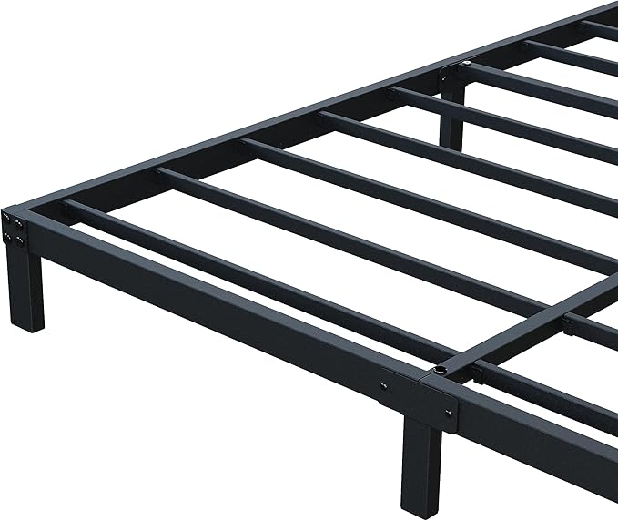 7 Inch King Bed Frame No Box Spring Need, Low Profile Metal Platform King Size Bed Frame, Heavy Duty Support Bedframes King, Easy Assembly