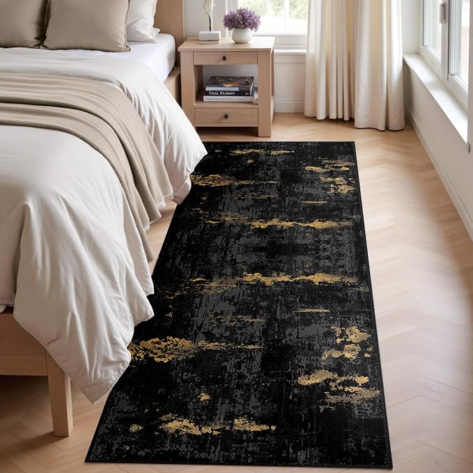 Washable Area Rugs 2'x10' Non-Slip Modern Abstract Soft - Image 3