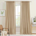 RYB HOME Boho Curtains 90 inches Long, Soft Linen Woved Lightweight Back Tab by RYBHOME