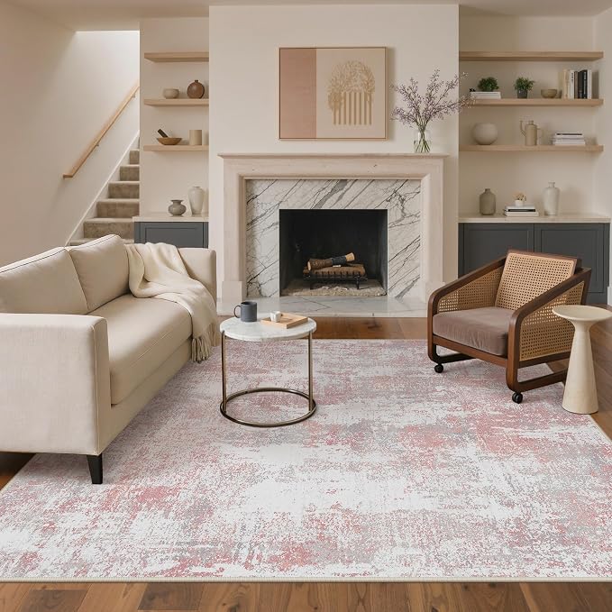 Area Rugs 5x7 for Living Room Bedroom, Modern Abstract Machine Washable Rug - Image 2