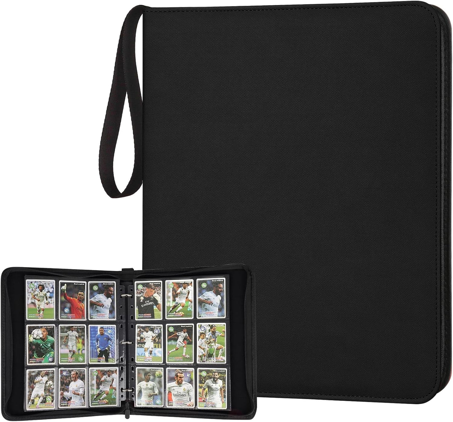 Trading Card Binder, Premium 9 Pocket Card Binder, 720 Double Sided Pocket PU Collection Binder, Collector Album, Card Holder for MTG, TCG, Sports Cards (Diamond Black)