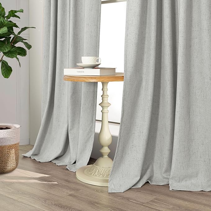 Gray Room Darkening Curtains 96 Inches Long - Image 8