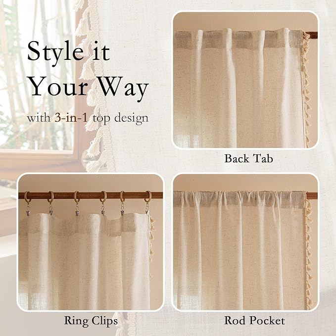 MYSKY HOME Living Room Curtains 90 Inch Length - Image 3