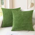 CaliTime Throw Pillow Covers Decorative 26 X 26 Inches Pack of 2 Cozy Chenille by CaliTime