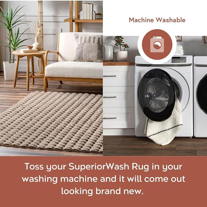nuLOOM 2' x 8' Cozy Plush SuperiorWash Area Rug, Machine Washable, Soft Fluffy - Image 3