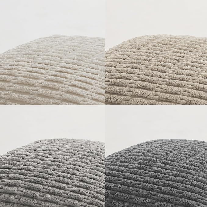 Fancy Homi Set of 4 Grey and White Long Lumbar Rectangle Decorative Throw - Image 4