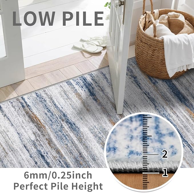 2x8 Washable Runner Rug for Family: Easy-to-Clean Runners for Hallway Entryway - Image 3