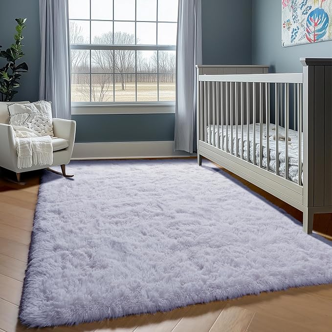 ONASAR White 8x10 Area Rugs for Living Room, Large Fluffy Shag Bedroom Rug - Image 7