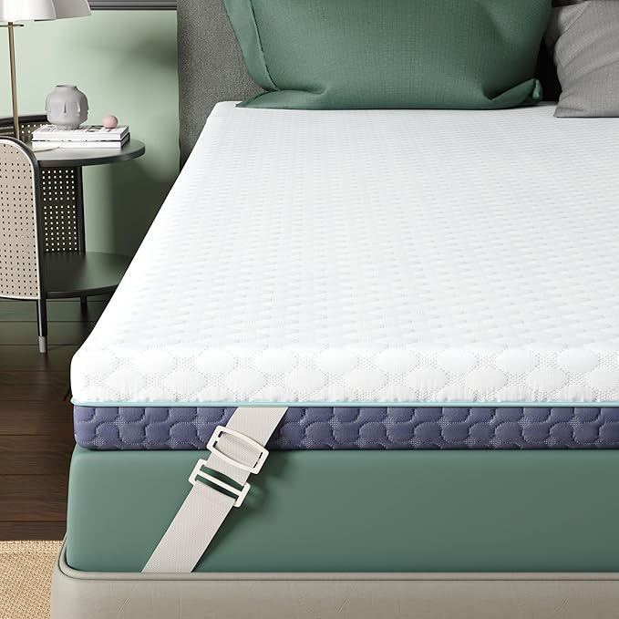 3 Inch Twin Mattress Topper for College Dorm, Memory Foam Bed Topper with Options for Back Pain Relief, Mattress Topper with 2-Sided Cover, CertiPUR Certified Dorm Bed