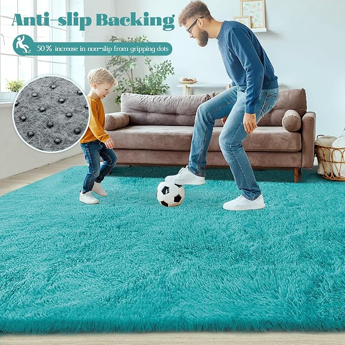 5x8 Area Rug for Living Room: Fluffy Shag Soft Washable Rugs Fuzzy Plush Indoor - Image 8