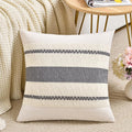 Fancy Homi Set of 1 Neutral Grey Farmhouse Decorative Throw Pillow Covers 20x20 by Fancy+Homi