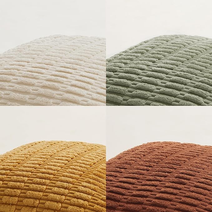 Fancy Homi 4 Packs Boho Fall Euro Decorative Throw Pillow Covers 26x26 Inch - Image 5