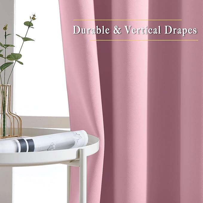 NICETOWN Crystal Pink Curtain Panels - Image 5