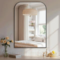 Bathroom Vanity Mirror,40" x 28" Black Metal Framed Wall Mirror for Over Sink, Living Room, Bedroom,Entryway Decor