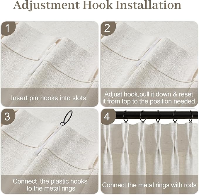90 Inch Curtains Pinch Pleated 2 Panels - Image 6