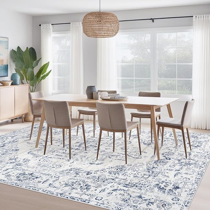 10x14 Area Rugs for Living Room: Washable Rug Vintage Large Rugs Soft Non Slip - Image 4
