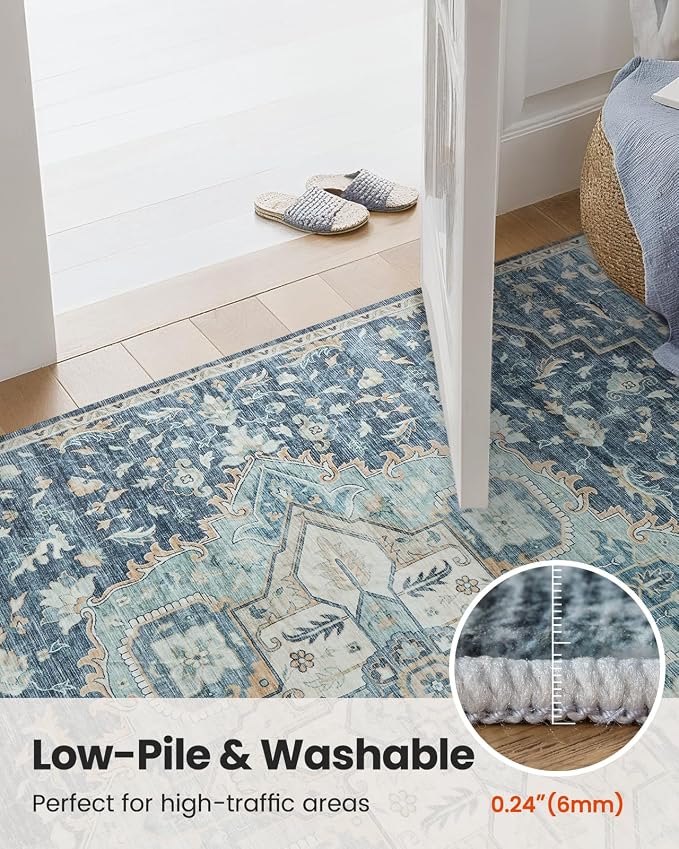 AMADA HOMEFURNISHING 2x6 Washable Runner Rug, Low-Profile Kitchen Rugs - Image 8