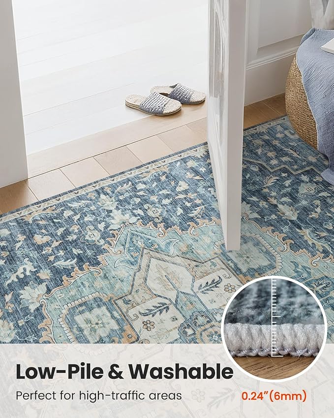 AMADA HOMEFURNISHING 5x7 Area Rugs, Washable Living Room Rug Low-Profile - Image 8
