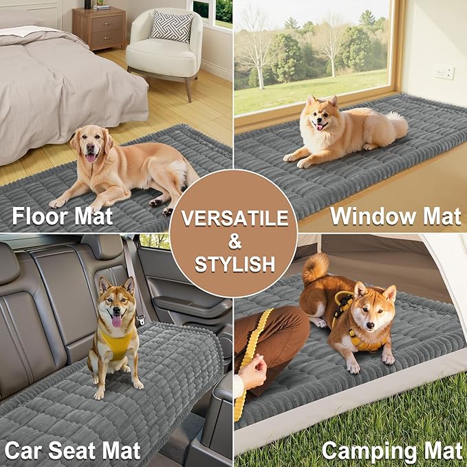 Smiry Couch Cover for Dogs Washable, Non Slip Fuzzy Pet Couch Covers for 3 Cushion Sofa Pet Friendly, Thick Soft Sofa Slipcovers Cushion Protector (Dark Grey, 27.6" x 59")
