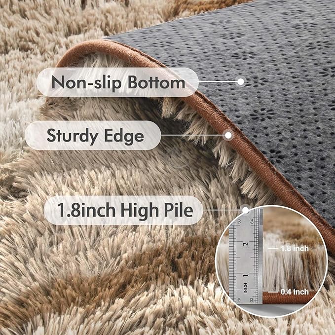 9x12 Ft Extra Large Shag Rugs for Living Room, Ultra Soft Fluffy Furry Area - Image 5