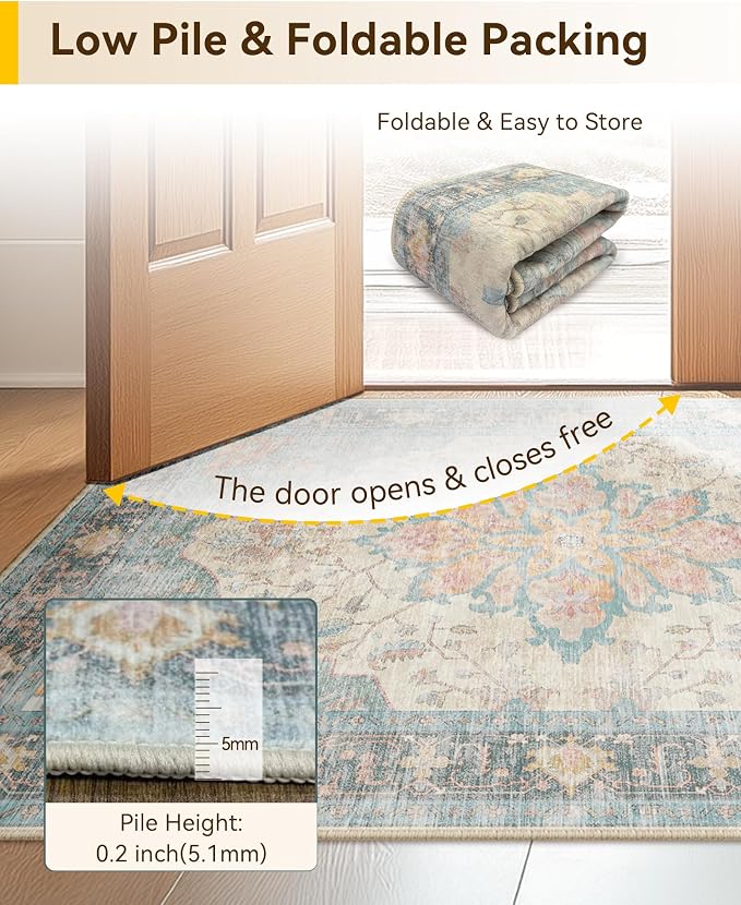 RELEANY Area Rugs 2'x3' Kitchen Rugs Entry Rug Small Rugs - Image 3