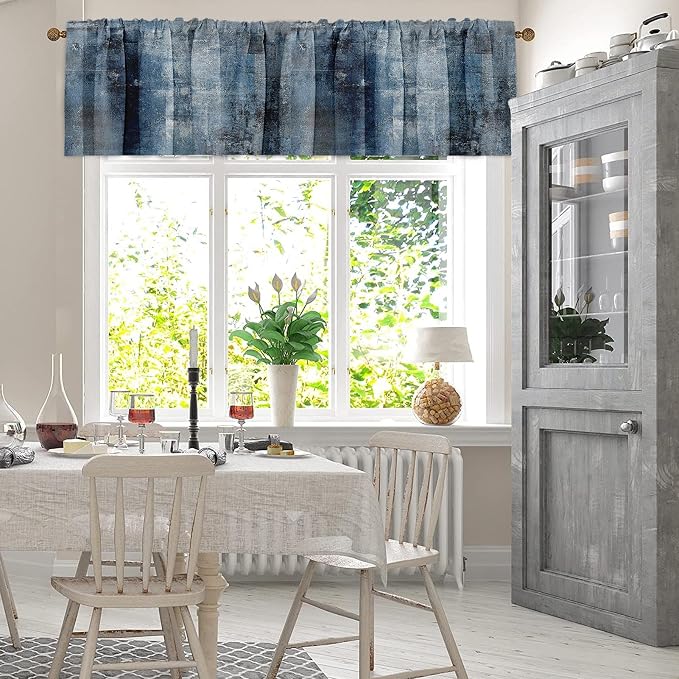 Emvency 4 Pack Valances Window Treatments, 52x18 Inch Rod Pocket Valances - Image 6
