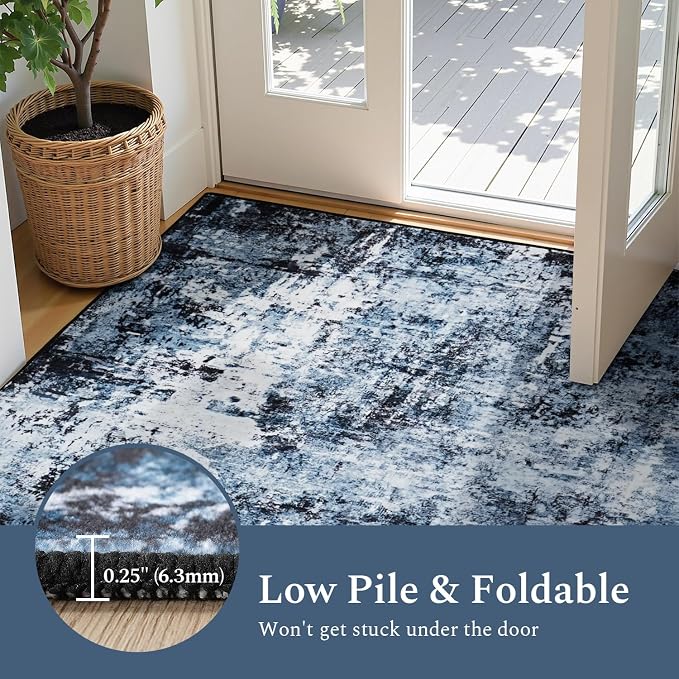 Rugflix 10x14 Area Rugs for Living Room, Washable Large Rug Stain-Resistant Low - Image 5