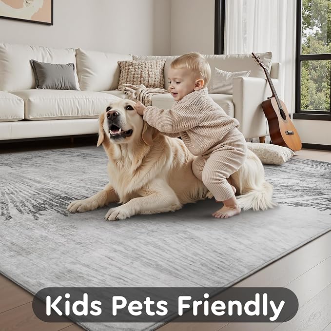 5x7 Area Rugs for Living Room-Machine Washable Rug Ultra Soft Non Slip Area Rug - Image 5