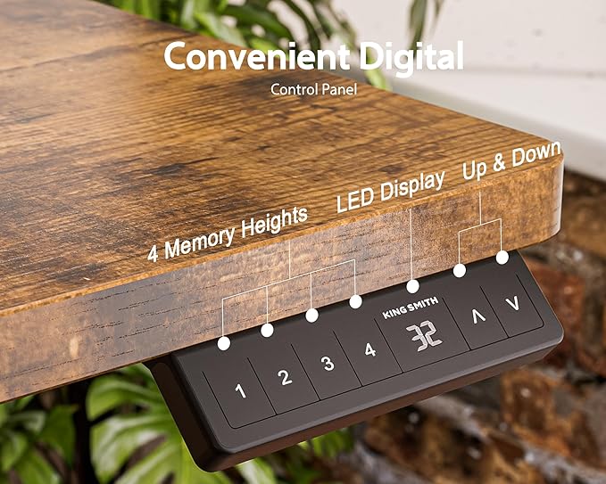 63x24 Inches Electric Standing Desk with Drawer and Monitor Stand, Height Adjustable Sit to Stand up Desk for Home Office, Ergonomic Computer Table with Phone Holder, 3 Hooks, Rustic Brown
