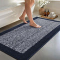70x24 Long Bathroom Rugs Washable Non Slip, Dark Blue Bath Mat by Unknown