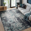 Washable Area Rugs 5'x8' Non-Slip Modern Abstract Soft by RELEANY