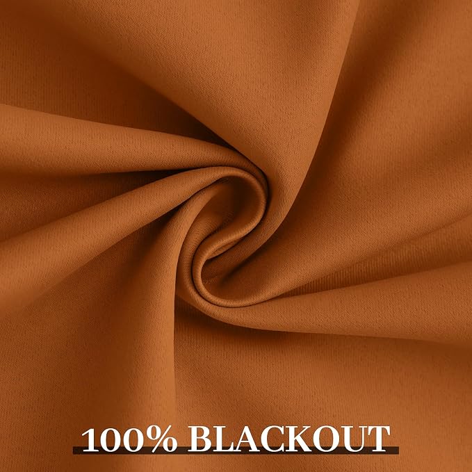 Yakamok Room Darkening 100% Blackout Curtains Grommet Window Treatments - Image 7