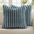 decorUhome Cozy Faux Fur Throw Pillow Covers 24x24 Set of 2 Decorative Soft by decorUhome