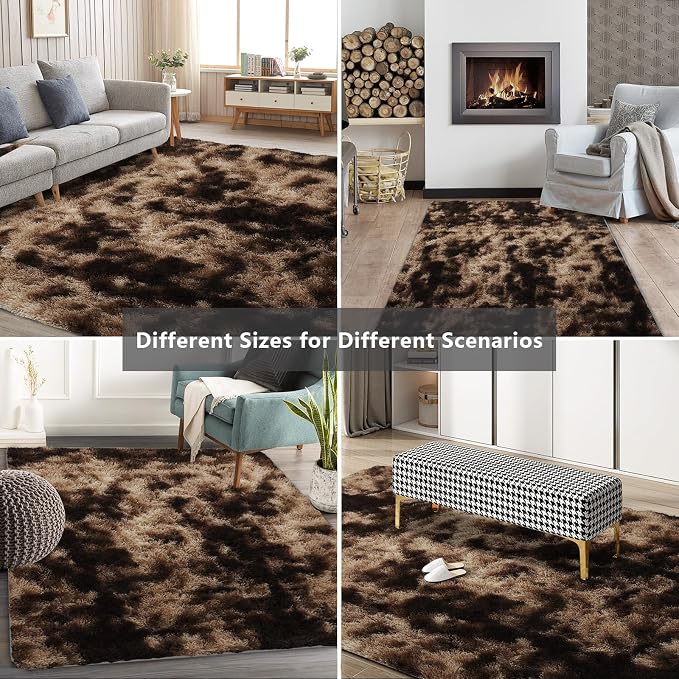 Shag Area Rugs for Bedroom Living Room, 8X10 Ultra Soft Fluffy Area Rugs for - Image 8