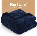 Bedsure GentleSoft Navy Blue Throw Blanket by BEDSURE