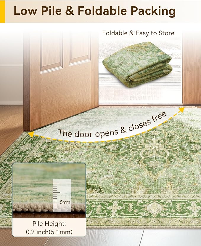 Area Rugs 2'x4' Kitchen Rugs Entry Rug Small Rugs - Image 5