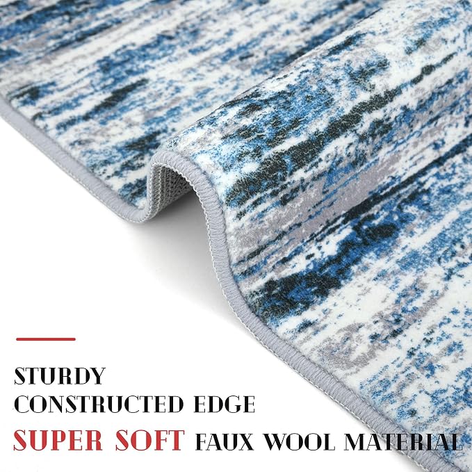 Lansny Modern Abstract Hallway Runner Rug - Image 5