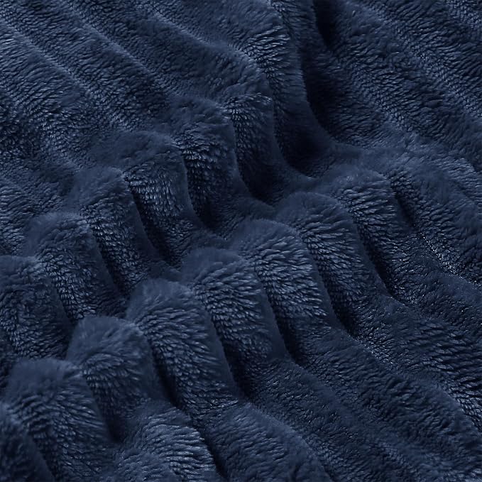 BEDELITE Fleece Blanket King Size – 3D Ribbed Jacquard Soft and Warm Decorative - Image 4