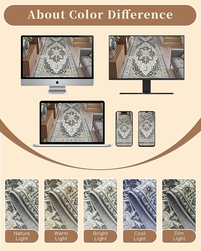 Madane 4x12 Wide Hallway Runners: Washable Runner Rug - Image 9