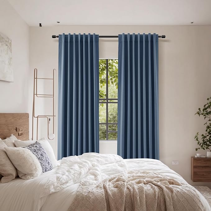 Guken 100% Blackout Curtains 90 Inch Length 2 Panels Set - Image 8