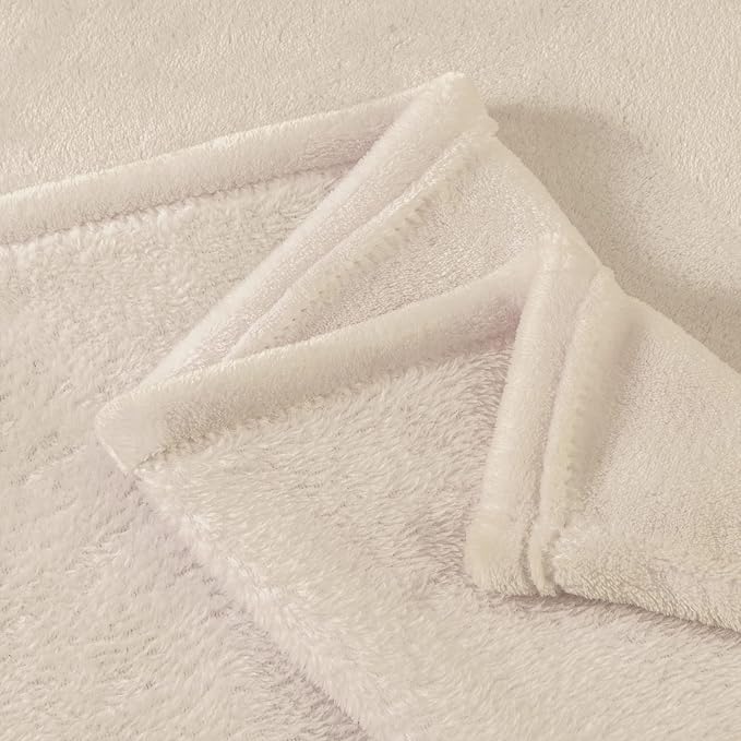 BEDELITE Fleece Blanket Twin Size Beige Throw Blankets - Image 6