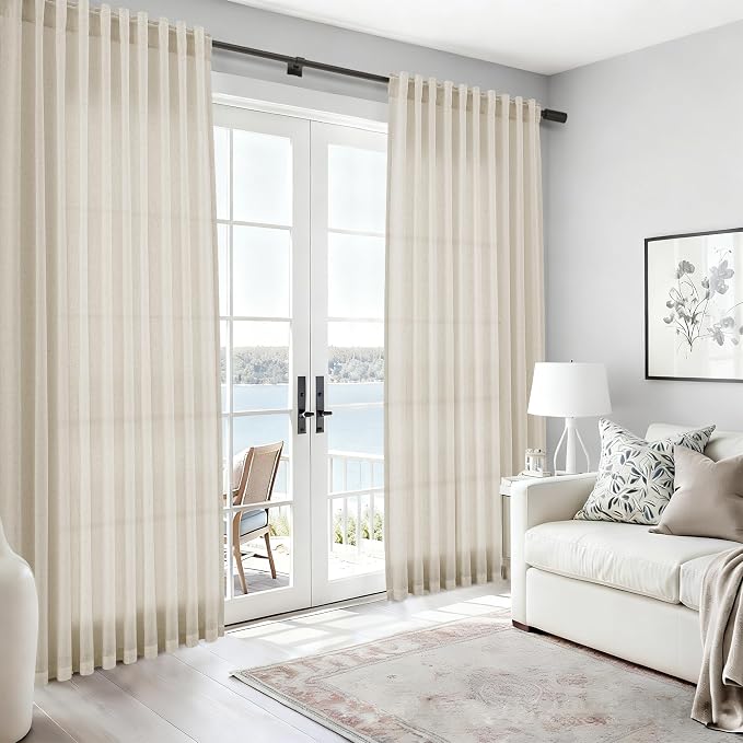 Nanspring Vanilla Linen Curtains - Image 6