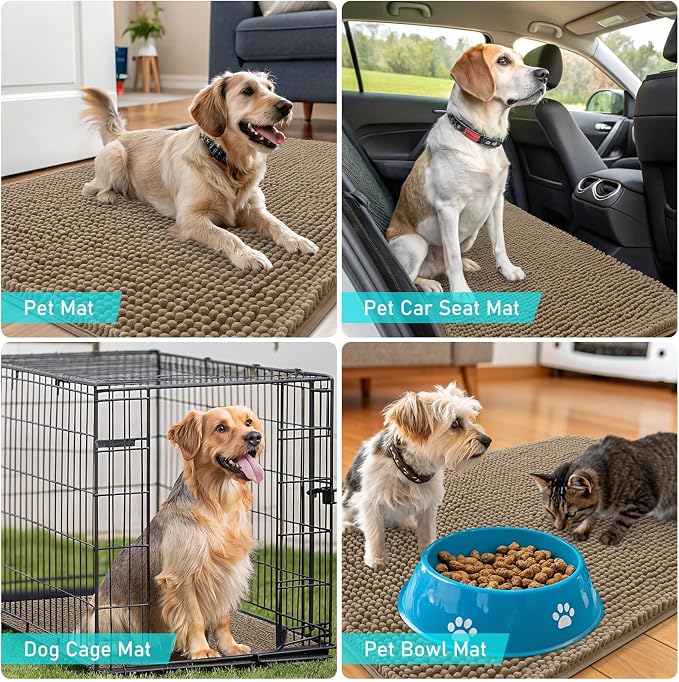 OLANLY Dog Door Mat for Muddy Paws 47x24, Absorbs Moisture and Dirt, Absorbent - Image 7