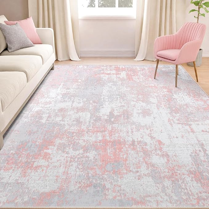 Washable Area Rugs Square 7ft Non-Slip Modern Abstract Soft - Image 3